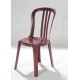 Chaise bordeaux en résine