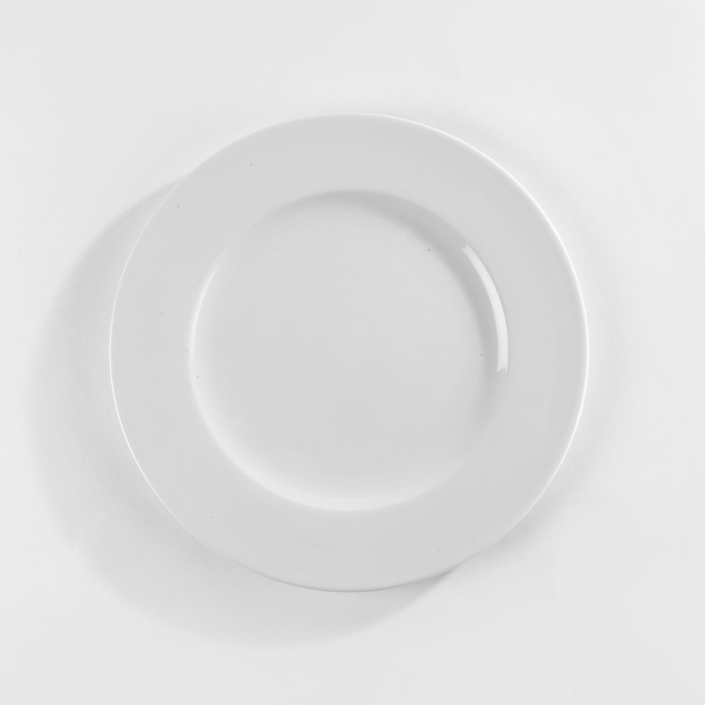 Assiette plate porcelaine blanche élégance